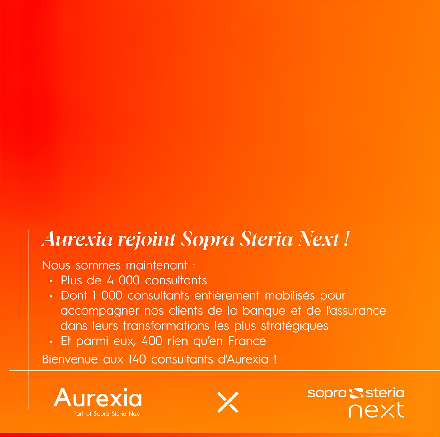 Aurexia rejoint Sopra Steria Next